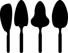 Kitchen Set For Cake Stencil Svg Design File, Free Vectors File